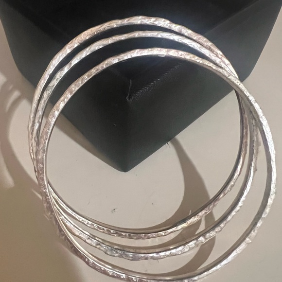 Twin bangle bracelets. Pade Vavra designs.,Sold individually. Gunmetal played. - Picture 7 of 7